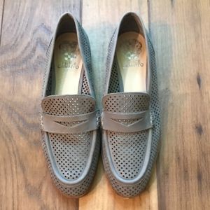 Vince Camuto Grey Kanta Perforated Loafers Sz. 8